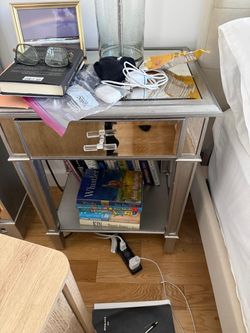 Mirrored Nightstand with Drawer and 2 dressers