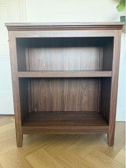 Dark Wood 2-Shelf Bookcase