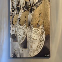 Golden Champagne canvas