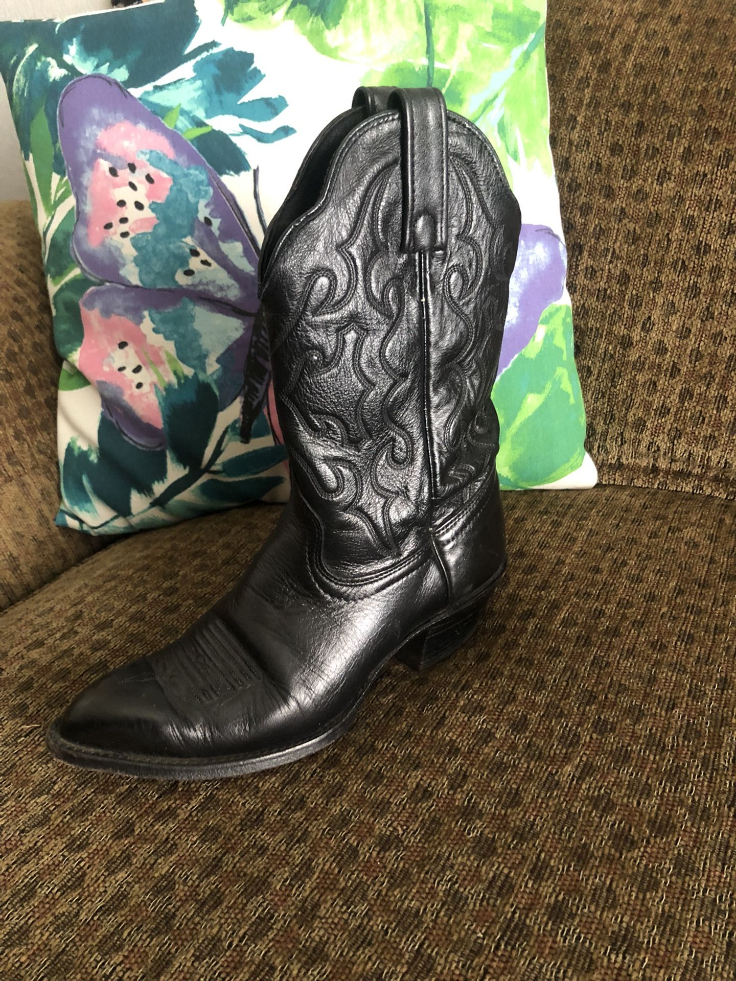 Woman Western Boots Black Size 7.5