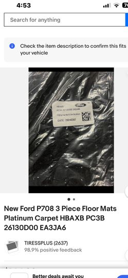 2024 Ford Platinum Crew Cab Floor Mats 