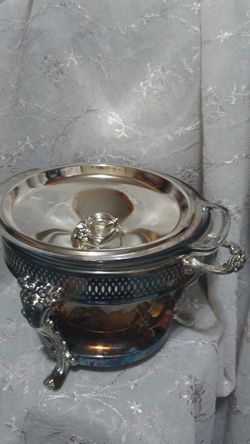 Antique silver plated food warmer