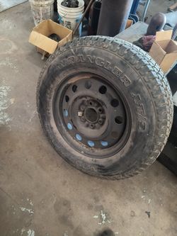 265 75 R 18 Wrangler never used. $50