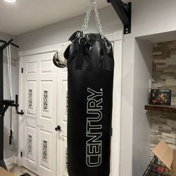 100lbs Punching bag With Gloves