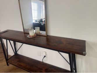 Hallway table with charging outlets