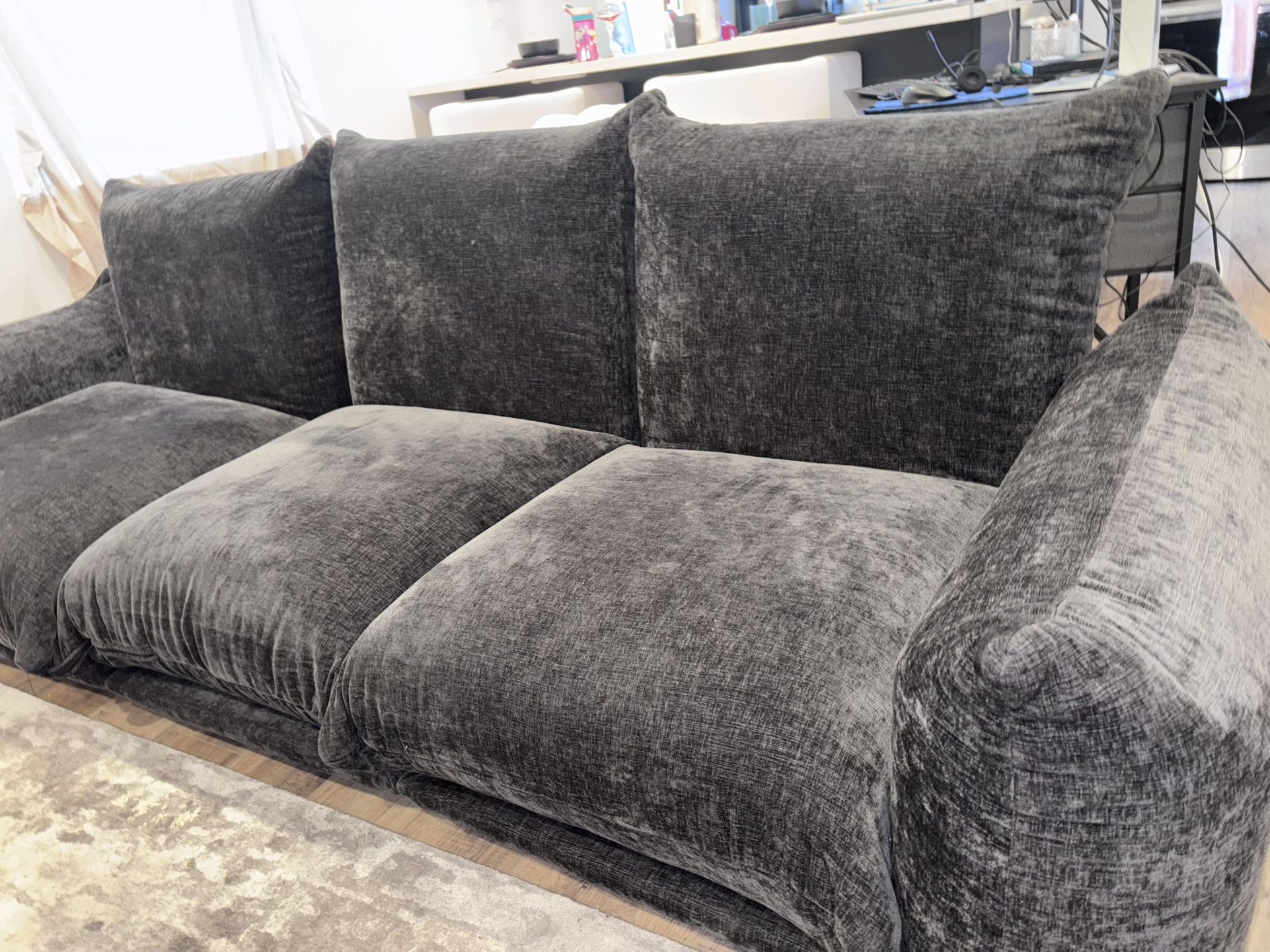 The Black Cloud 3 Seater Couch