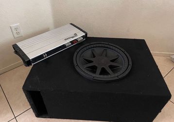 Kicker 15" Sub In A Ported Box With US Amps Amplifier