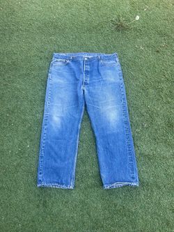 Levis 501 Light Wash Straight Leg Denim 43x28