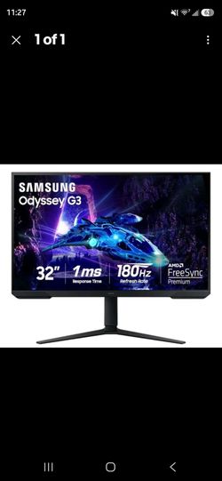 Samsung 32-Inch Odyssey G3 (G30D) FHD Gaming Monitor 1ms 180Hz Adjustable Stand