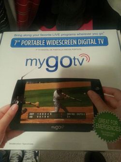 Portable 7" portable tv. Comes With pouch, charger, remote. Ready to watch!!