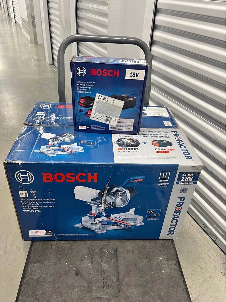 BOSCH Profactor 7-1/4" 18V Sliding Compound Miter Saw with Cordless 4 Ah Battery Kit (2-Pack)