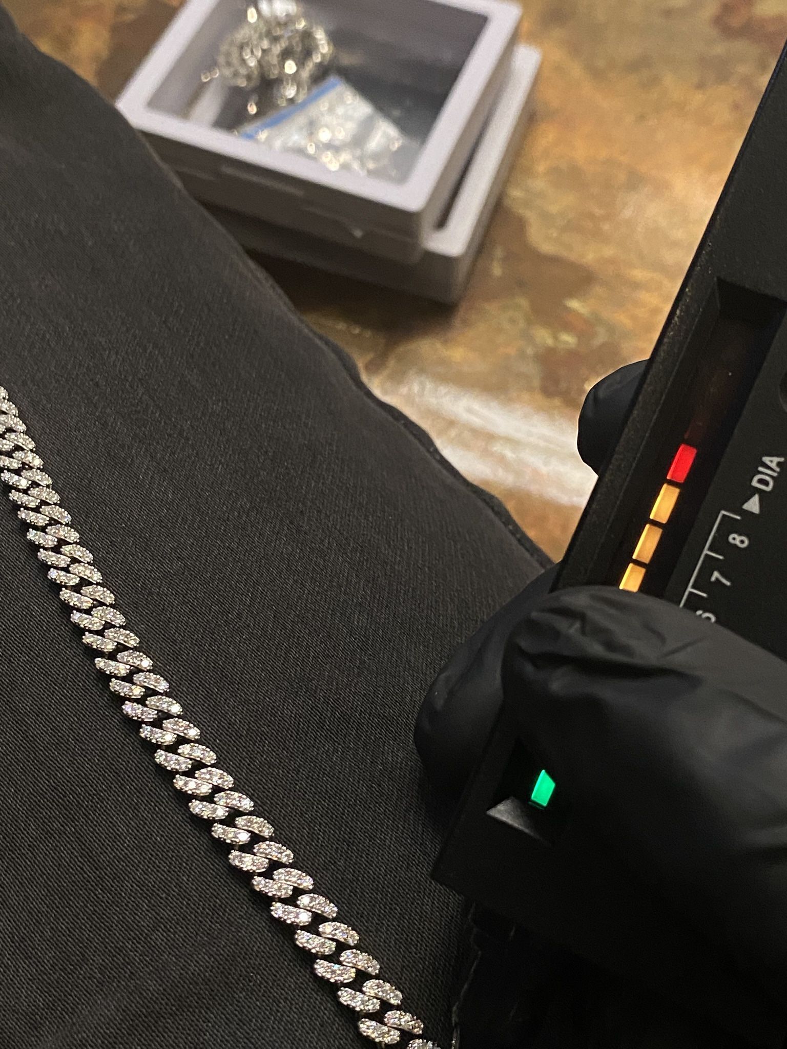 Cuban Link Bracelet White Moissanite Gra Certified