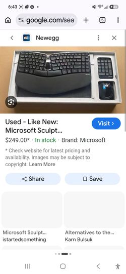 Microsoft  Sculpt Ergonomic Desktop Keyboard