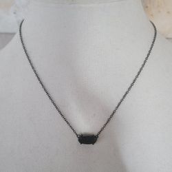 Kendra Scott Black Drusy Gunmetal Elisa Pendant Necklace
