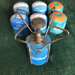 Garcia  Gaz Backpacking , Mountaineering , Camping Stove + 6 Canisters Of Fuel 