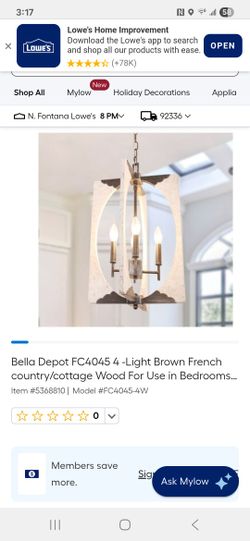 4 Light French Country/cottage Chandelier