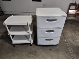 Storage Drawers and rolling cart