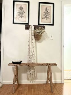 Handmade “Skinny Elm Noodle” Bench