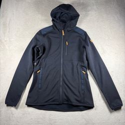 Fjallraven Keb Fleece Hoodie Women's Size Large Blue Casual Jacket #673