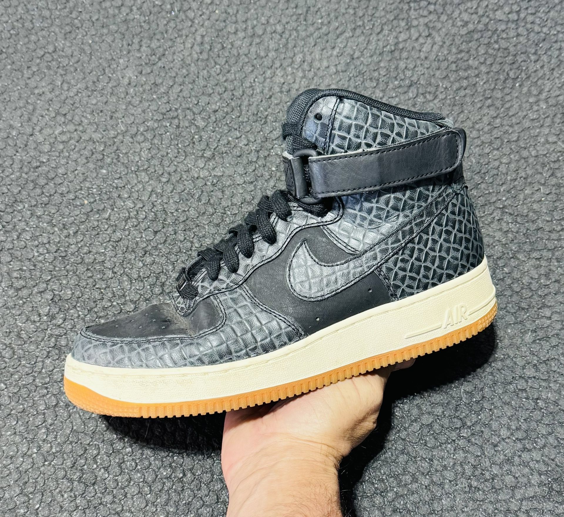 Nike Air Force 1 High Premium 'Croc Black Gum' 2017 (Sz 8.5W/7M)