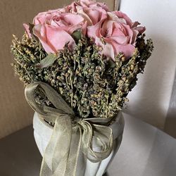 Adorable Faux Flower Arrangement And Pot 