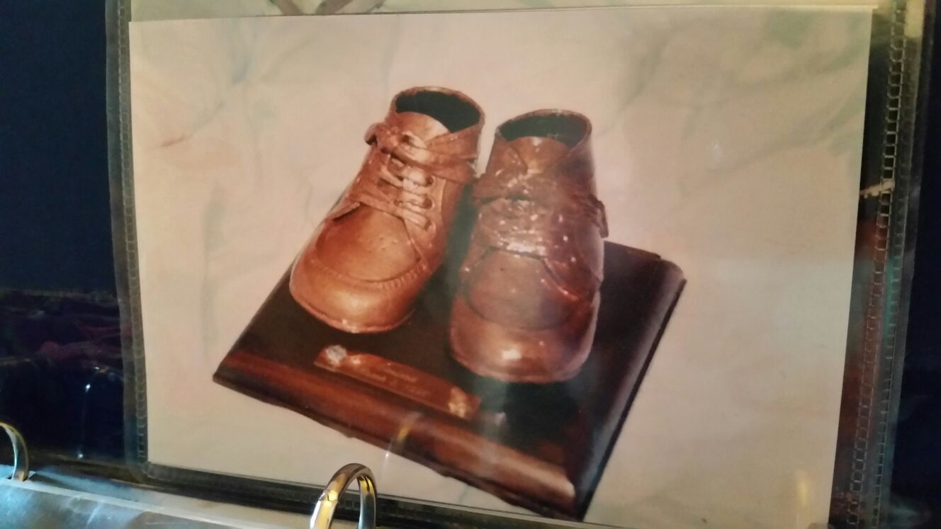 Bronzed Baby Shoes in Antique, Bright Bronze, Pewter & Clear Acrylic Coat & Several Different Styles to Choose FromI