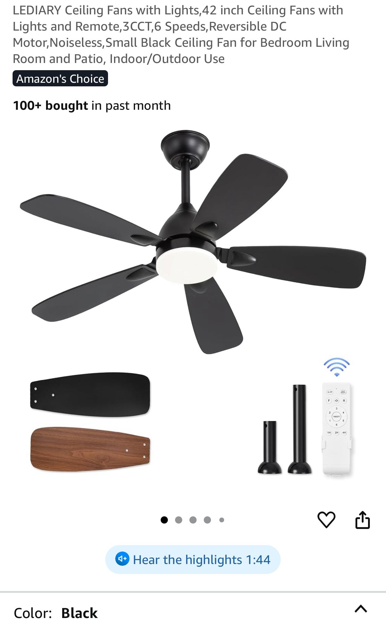 Ceiling Fan Light 42 In $$45