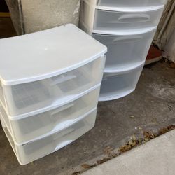 Two sets of storage drawers 