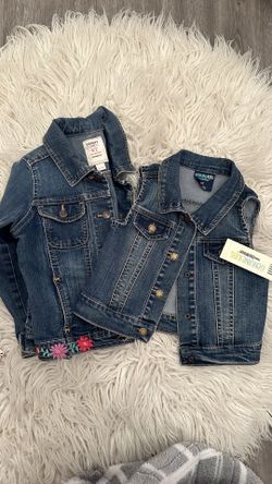 Toddler Girls Denim Jacket And Vest