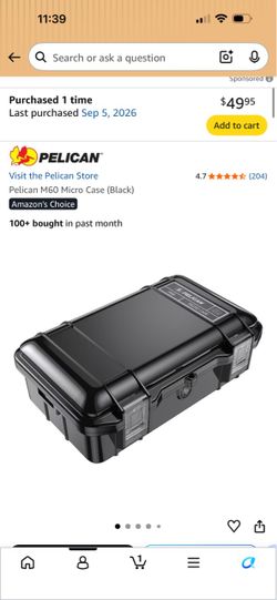 Pelican M60 Micro Case (Black)