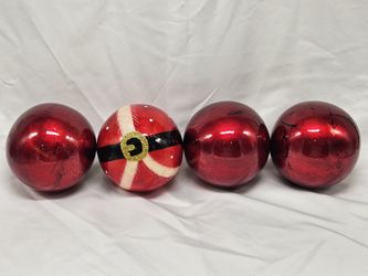 Decorative Metallic SPHERE 4 in Christmas ORB balls total home decor bowl living designer Holiday
