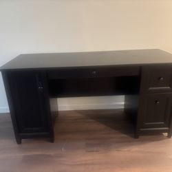 Dark Wood Computer Desk