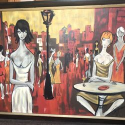 Mid Century Modern Painting-Artists homage to Charles Levier's "LaRue"