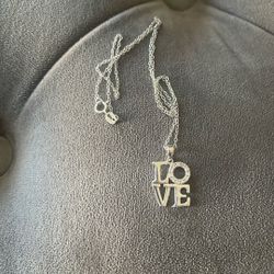 Sterling Silver Love Necklace 