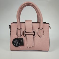 NWT K.Carroll Accessories Light Pink Purse Satchel Crossbody Square 