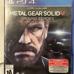 PS4 Metal Gear Solid V (Ground Zeroes) New