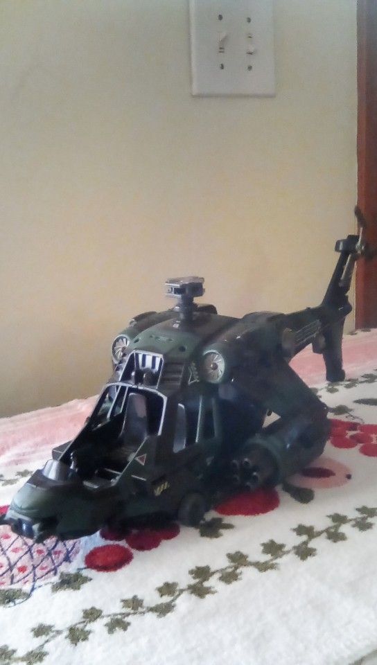 Collectable Gi, Joe Stealth Apache Attack Helicopter Everything Works Great Grate Peace For The Grandson.. 20.00 OBO