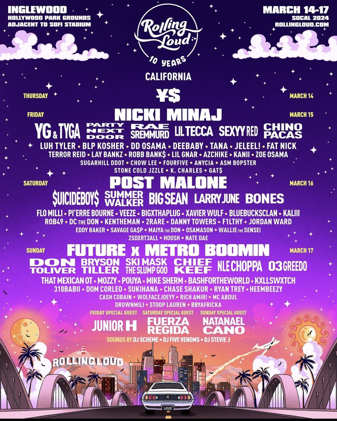 Rolling loud LA 4 Day VIP + Lounge Tickets