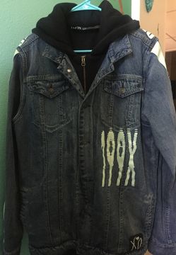 Xo scanners hotsell hooded denim jacket