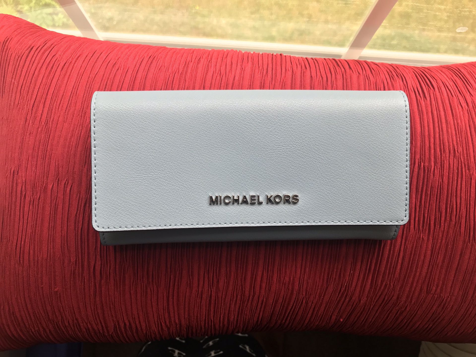 Michael Kors Powder Blue Lg Wallet Leather