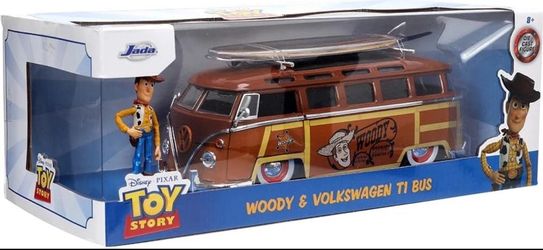 Disney Pixar Toy Story 1:24 Volkswagen T1 Bus Diecast & 2.75" Woody Figure