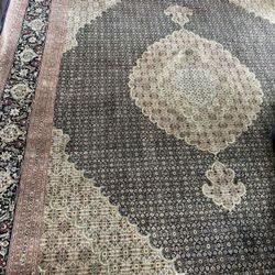 100% silk Tabriz handmade carpet Rug