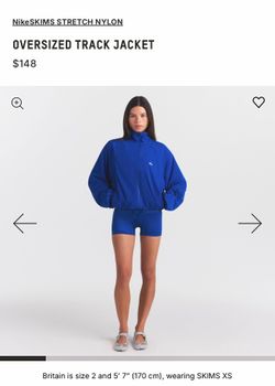 NikeSKIMS Stretch Nylon Oversized Track Jacket
