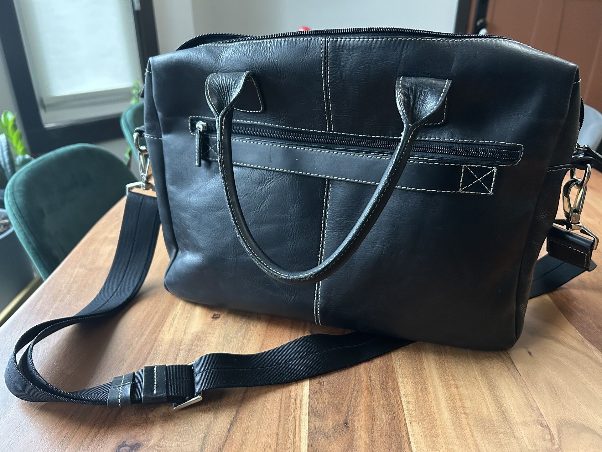 Jack Georges Slim Briefcase Genuine Leather