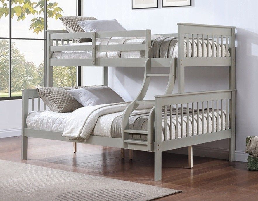 Brand New Grey Twin Over Full Bunk Bed