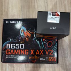 AMD Ryzen 7 7800X3D Desktop processor CPU + GIGABYTE B650 Gaming X V2 AM5/ LGA1718 ATX Motherboard bundle. MINT.