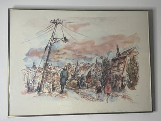 Brown St Provincetown By Chaim Gross Artist Proof 1950s Art