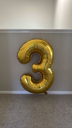 Three Gold Foil Balloon