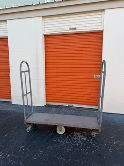 Heavy Duty Steel Platform Cart with Handles