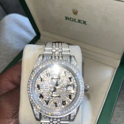 Mojssanite Rolex Watch 